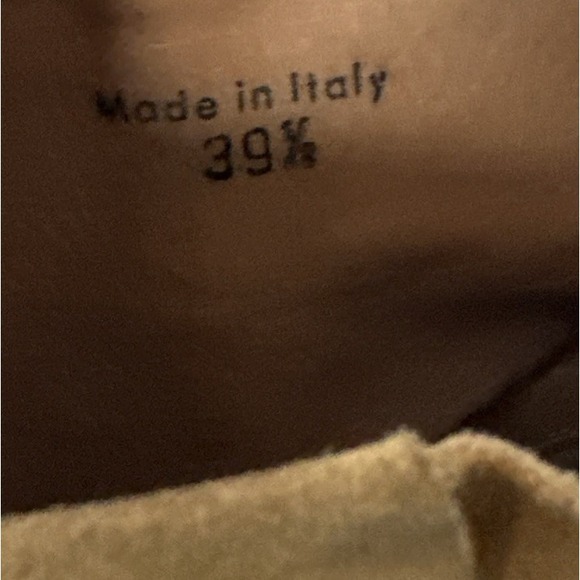 Saks Fifth Avenue Italy 10022 Honey Brown Suede Ankle Engineer Boots Womens 39.5 - Picture 11 of 14